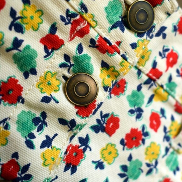 J.Crew Mercantile Floral Button Front Mini Skirt Size 4 - Picture 6 of 12